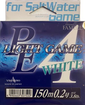 Плетеный шнур Yamatoyo PE Light Game White, #0.2, 150м -7500